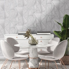 Обои Charon Geometric Grey/Silver Holden 91140
