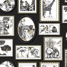 Safari Frames Wallpaper Black / Gold Holden 90071