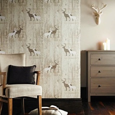 Обои Stag Cream Cabin Wood Arthouse 623001