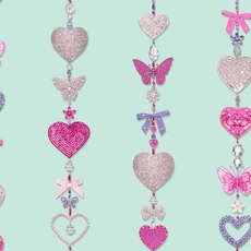 Tiffany Hearts Stripe Wallpaper Duck Egg Arthouse 667900